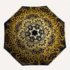 Golden Mandala Patterned Rug - Elegant Circular Design for Home DecorUmbrella, Portable 3-Fold Umbrella for Men & Women,Christmas Gift ES246