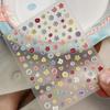 Cute 3D Embossed Cartoon Nail Stickers Waterproof DIY Decor Decals for Scrapbook Journal Nail Art Craft Use