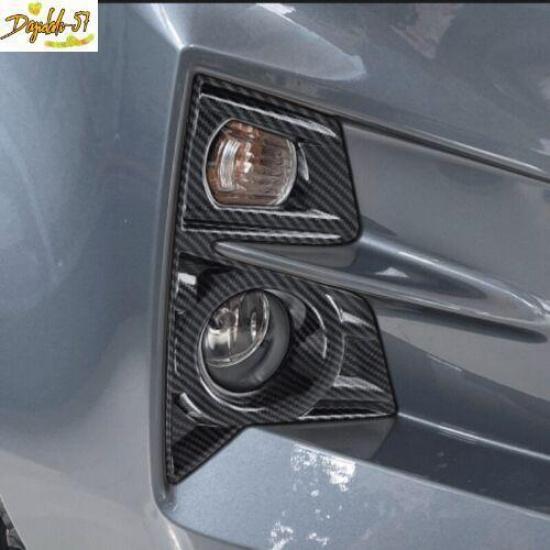 2Pcs Carbon Fiber Look Front Fog Light Trim Decor For Isuzu D-Max Dmax -