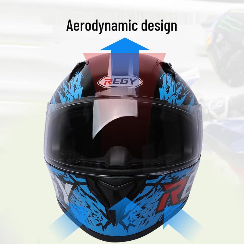 DOT Certified Double Visor Full Face Motorcycle Helmet with Warm Winter Lining.