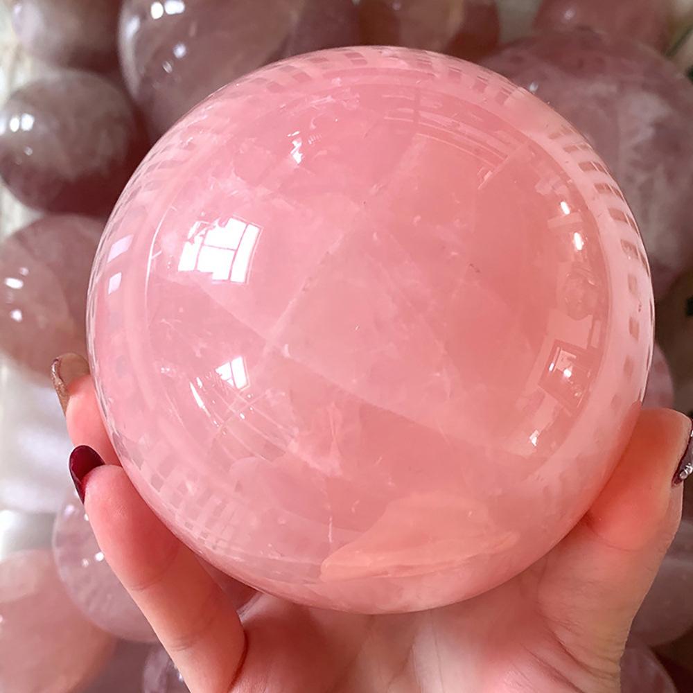 Hot Sale Natural Crystal Quartz Ball Healing Stone Rose Quartz Sphere for Souvenirs and Gifts 5.5-6cm розовый кварц