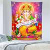 Ganesha Tapisserie Dieu Hindou Accroche Murale Mandala Ethnique Indien Tissu Polyester Décoration Chambre Méditation