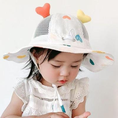 Baby Sun Hat for 3-24 Months | Summer Thin Wide Brim Fisherman Cap | Cartoon Adjustable UV Protection Sun Hat for Boys & Girls