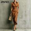 JPNTKY Women's  Sleeveless Shirt Collar Fashion Summer Spring Casual Dresses