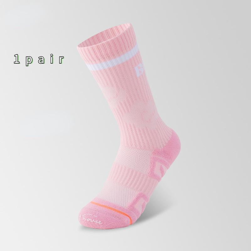 

Женские тонкие дышащие носки длиной до середины икры, размер 35–39, спортивные носки с дезодорирующим полотенцем и нижней частью One-size розовый