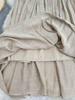 European & American A-line Pleated Cotton Linen Skirt with Elastic Waist - Mid-Length, Versatile, Women's