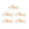 5 Pcs Groom Boutonniere Elegant Men Wedding Flower Lifelike Permanent Reusable Artificial Brooch Flo