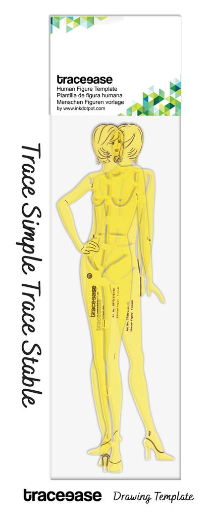 Traceease Female Human Figure Template Stencils Fashion Designer  s Drafting Tools, 2 Piece