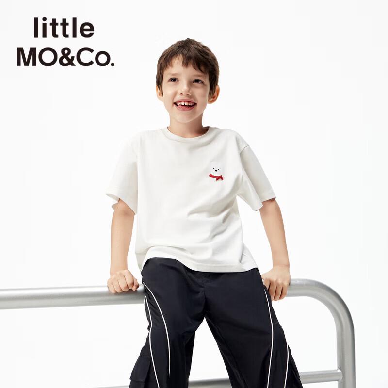

little MO&Co. Kids Cool-Dry Puppy Print Short Sleeve T-Shirt 140