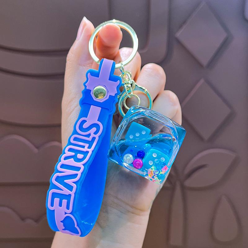 

Маслонаполненный квадратный кубик-брелок: Креативный кулон-шарм для игрушки в подарок