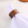 Stylish Solid Color Wooden Napkin Rings for Versatile Table Settings