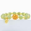 Women Fashion Lucky Bracelet Imitation Hetian Jade Lotus Elegant Temperament Beaded Bracelet Jewelry Gift