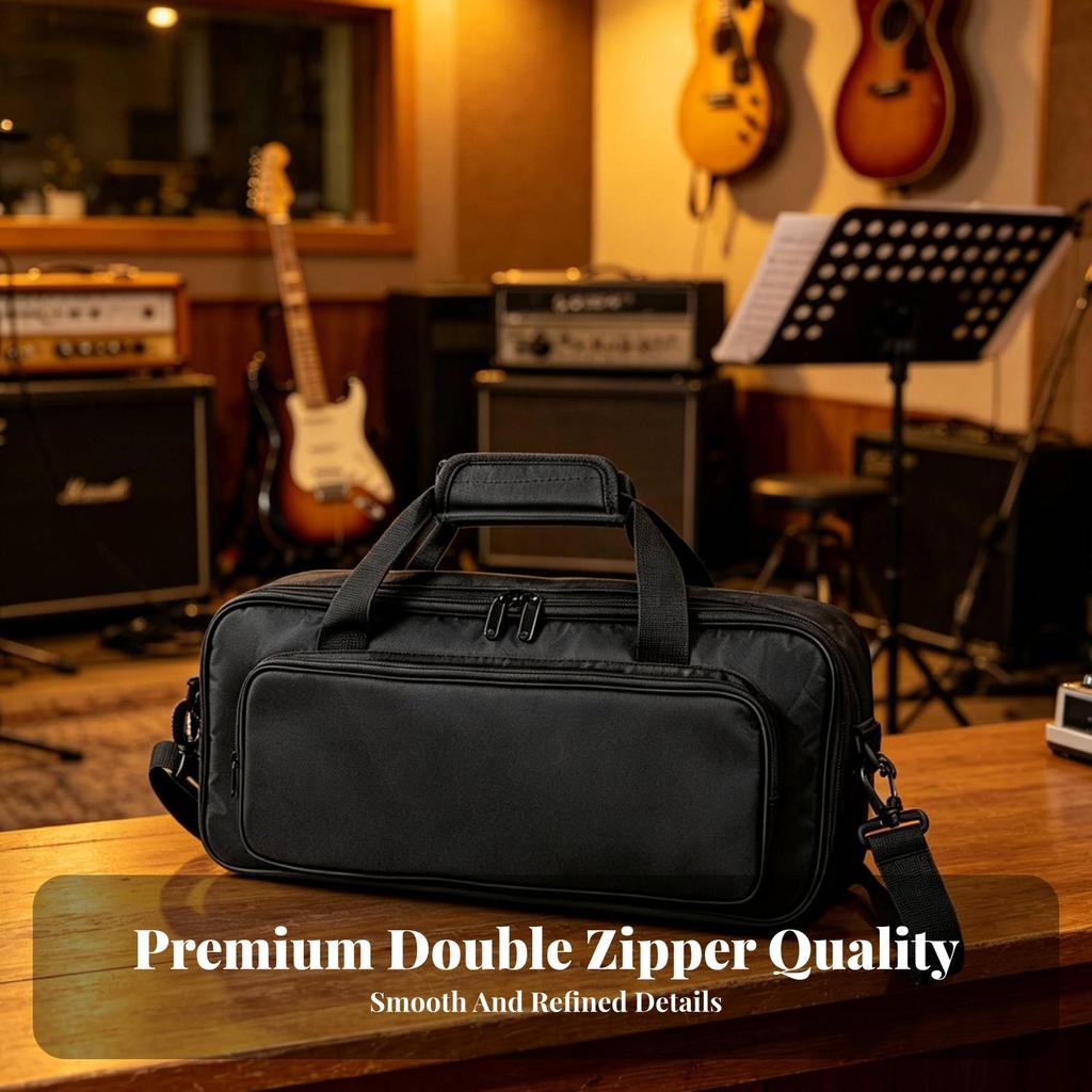 Portable Gig Bag Shockproof Padded Effects Pedal Case Zippered