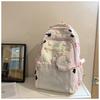 Fresh, Sweet and Cute Two-dimensional Plaid Backpack for Junior High School Students, Contrasting Colors, Large-capacity Backpack.