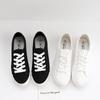 Yuanbu C030 Low-Top Breathable White Canvas Sneakers - Unisex Casual Lace-Up Shoes