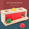 Montessori Early Education Toy Set: Round Ball Coin Box, Object Permanence Drawer & Textile Drum for Toddlers 0-3 Years
