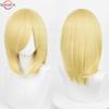 40cm Medium Basic Anime Cosplay Wig Bang Blond  Black White Red Pink Green Brown Gold Blue Heat Resistant Synthetic Hair Wigs