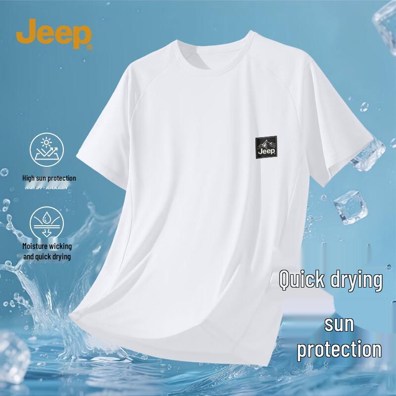 Jeep Men s Quick-Dry Sun Protection Short Sleeve T-Shirt 2XL