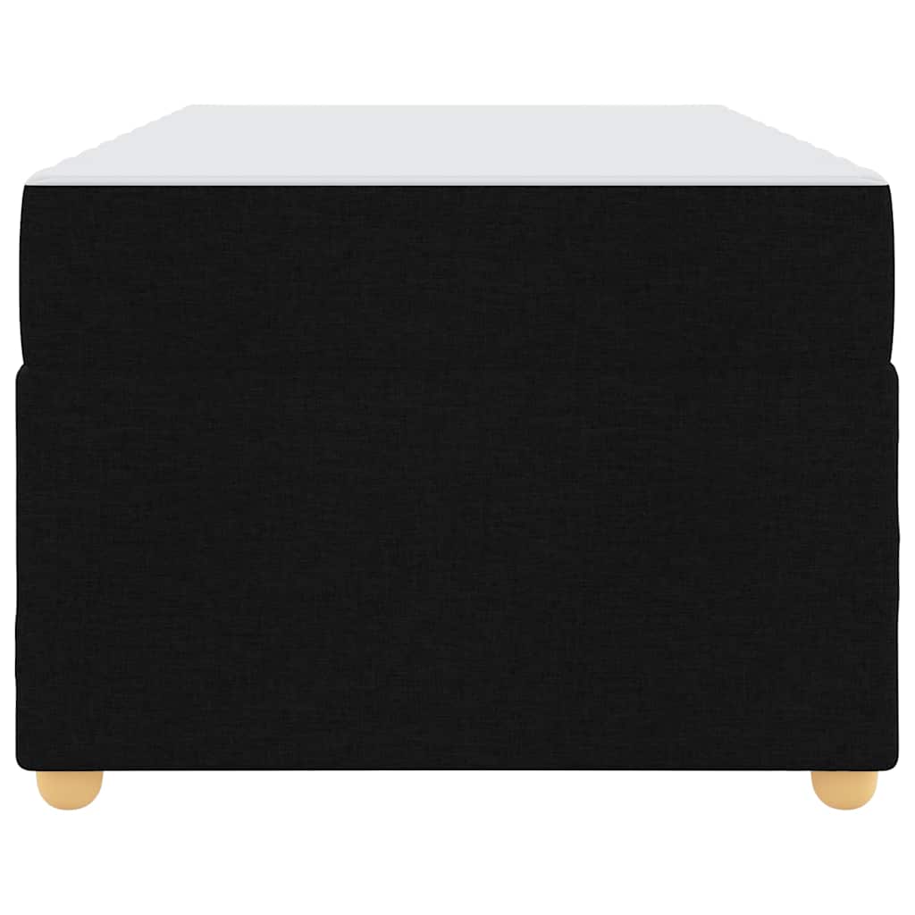 Bed Frame with Mattress Black 80 x 200 cm Fabric
