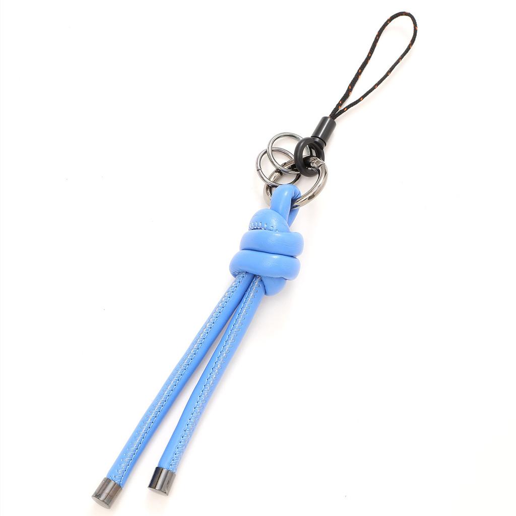 Creative PU Knot Mobile Phone Straps PU Thick Rope Knot Fashionable Keychain Handbag Mobile Phone Ornament