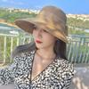 Hollow Out Big Brimmed Woven Cap Portable Foldable Bucket Hat Straw Weaving Beach Hat  Spring
