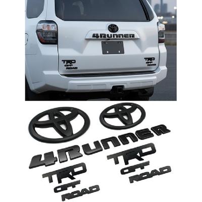 Overlay! New 2014-2024FOR Toyota 4Runner Trd Off Road Matte Black Out Emblem Kit