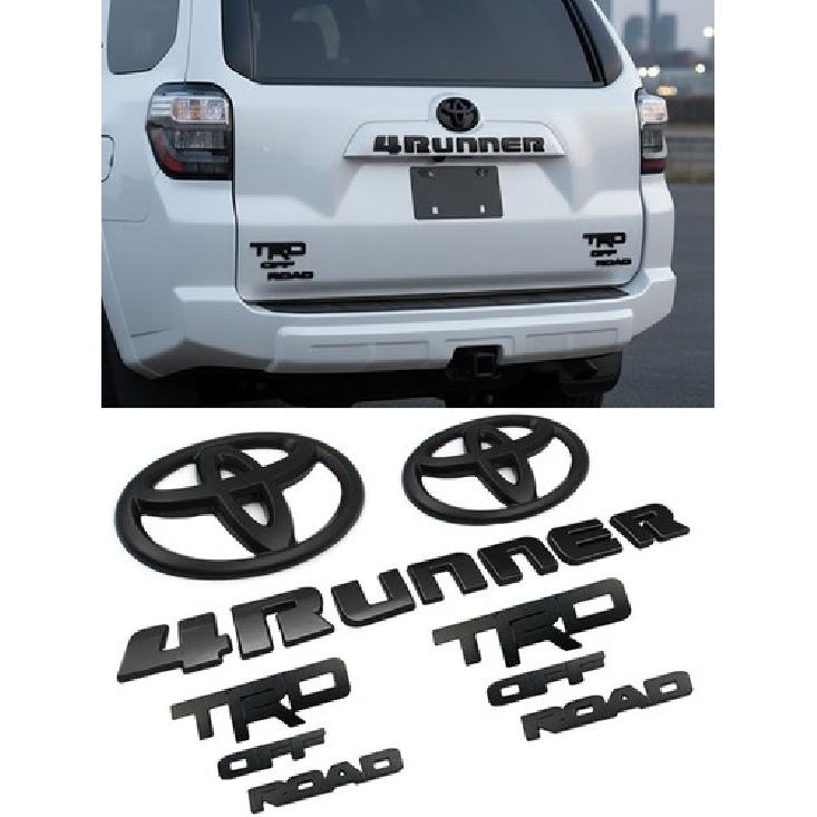 

Overlay! New 2014-2024FOR Toyota 4Runner Trd off Road Matte Black Out Emblem Kit