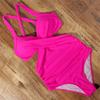 Damen-Badeanzug, ausgeschnitten, einteiliger Badeanzug, Neckholder, hohe Taille, Strandmode, Monokini, Push-Up-Badeanzug, einteilige Badebekleidung für Damen