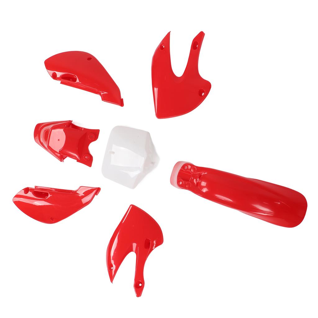 7-teiliges Dirtbike Kunststoff-Verkleidungsset Karosserieteile Verkleidungssatz Motorradzubehör Ersatz für KLX110 KX65