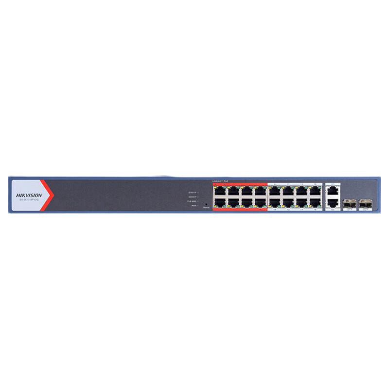 

Hikvision 18-Port 100Mbps PoE Switch (Cloud Managed, 250m)