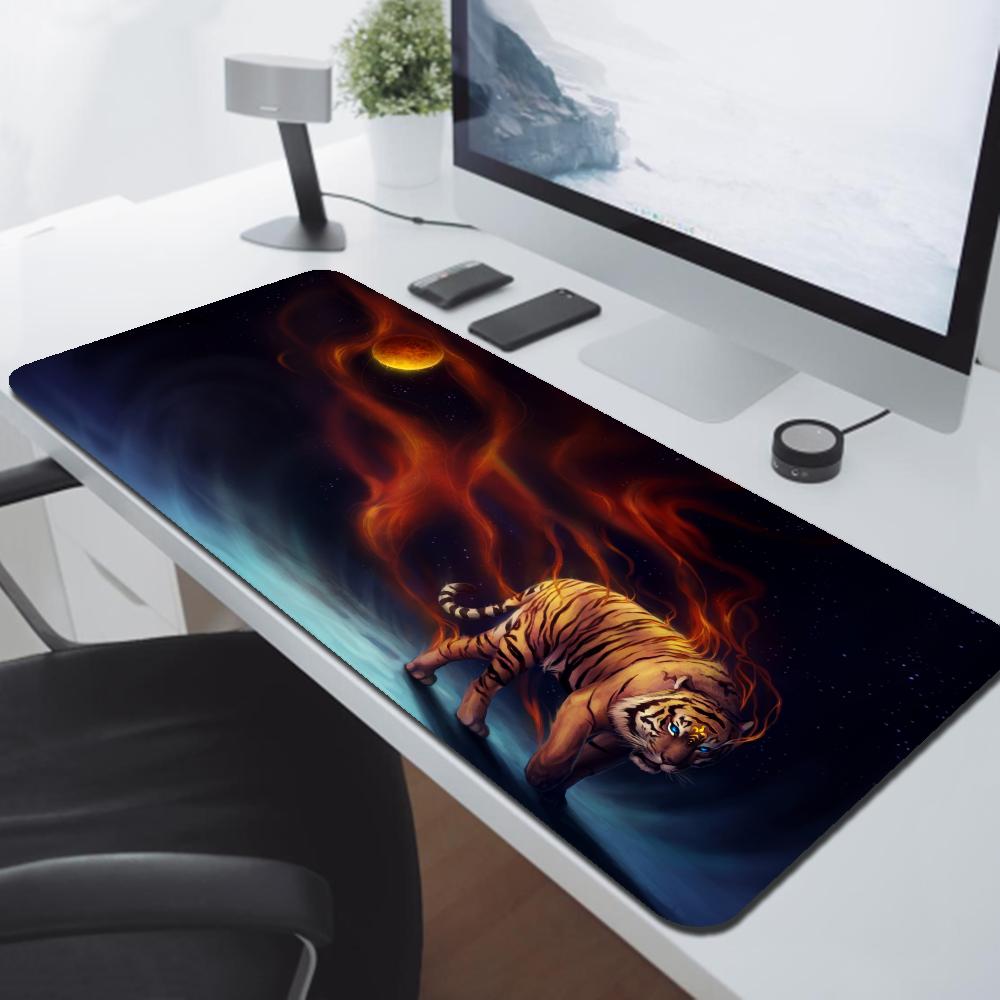 Tiger Mousepad Nonslip HD Print Large Size xmm Desk Mat Keyboard Pad Rubber Carpet Computer Rug Gamer Mousepads For PC