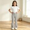 Kids' Yoga Pants with Pockets, High Waisted Color Stretch Casual Pants for Dance Running and Workout