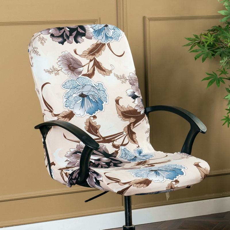 

Office Rotating Computer Chair Cover Elastic Printed Chair Covers Anti-dirty Washable Lift Seat Protector Case for Meeting Room S