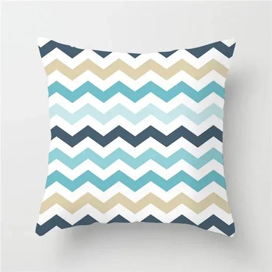 Geometric Cushion Covers Yellow Plaid Stripes Print Pillow Case For Home Chair Sofa Decoration Pillowcases 45cm*45cm