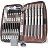 STAGEEK Mechanical Pencil Set with Leather Case, Silver/Leather Bag