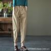 Spring and Autumn Casual Pants for Women Thin and Versatile Elastic Waist Harun Pants Cropped Pants