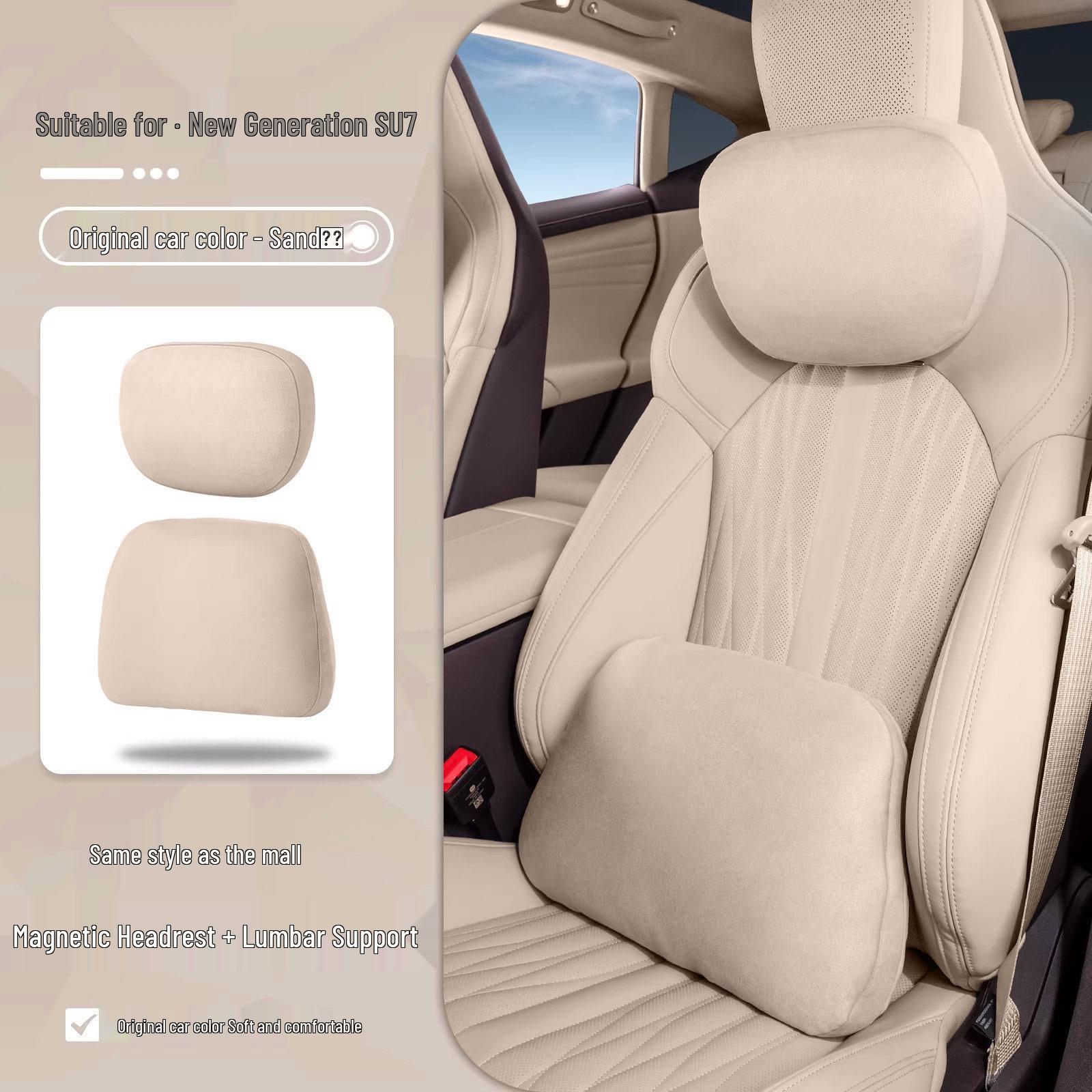 SU7 Magnetic Headrest Lumbar Support Cushion for Xiaomi 26 Models