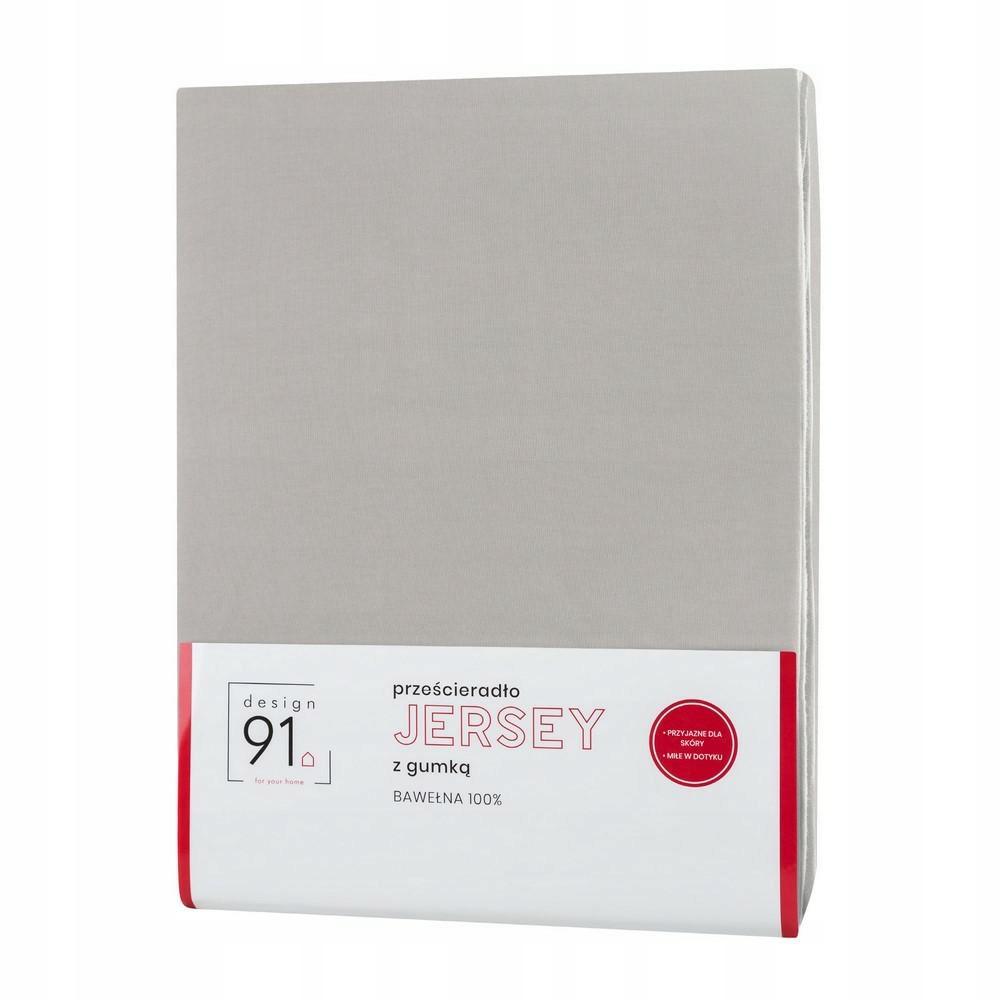 Jersey Fitted Sheet 160X200 Design91 Light Gray 1 Pc