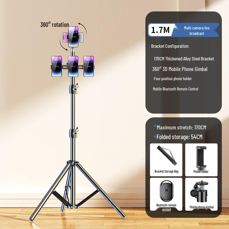2026 Universal Multi-Function Selfie Stick & Phone Holder Tripod for Live Streaming and Photography