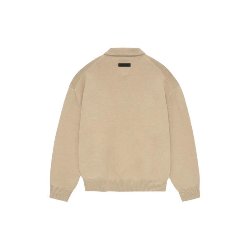 Fear of God Essentials FW23 Knit Polo Shirt 'Gold Heather' Men's 192BT232183F