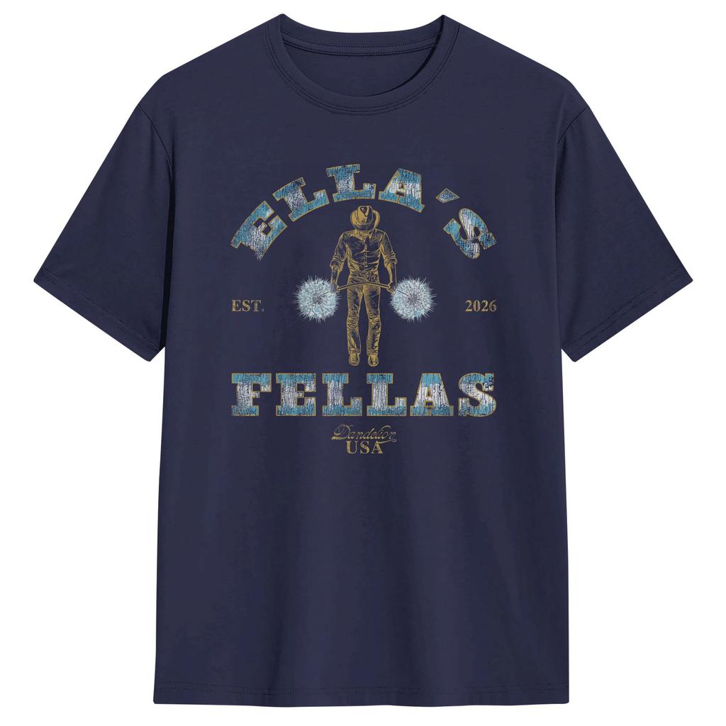 Ella Fellas Club Cotton T Shirts Trendy Cool Tee Shirt for Adult Summer Casual Short Sleeve Clothes