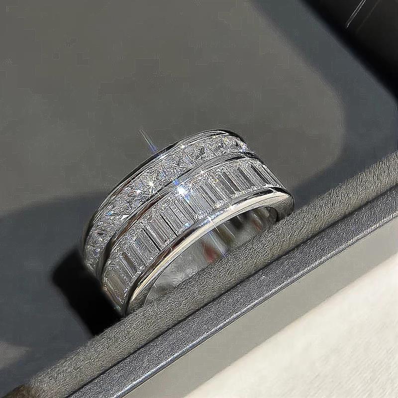 Huitan Simple Style Women Ring Silver Color Inlaid Brilliant Cubic Zirconia Fashion Wedding Party Charming Accessories JewelryGood product