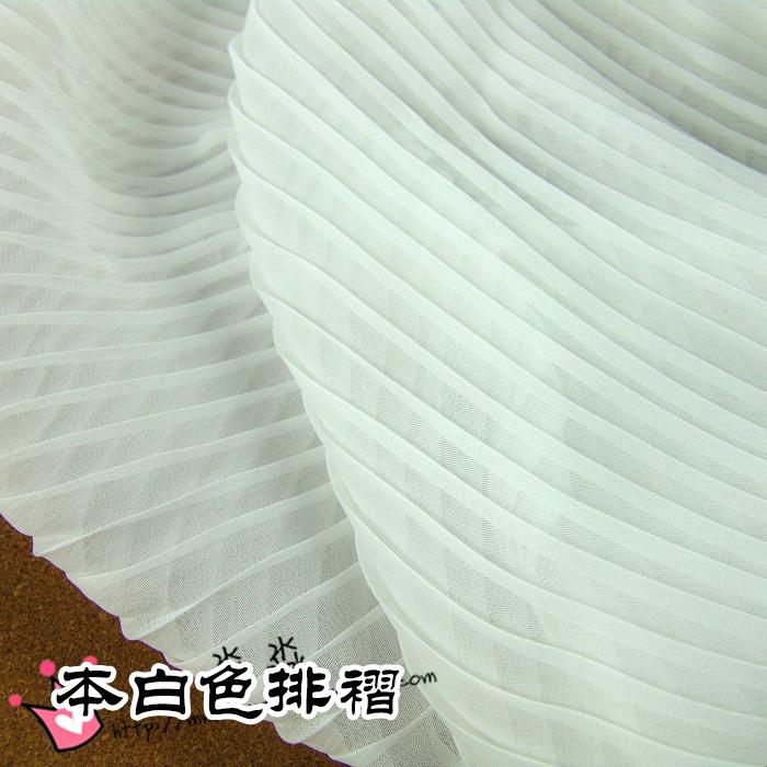 1 Stück mehrfarbiger plissierter Chiffonstoff plissierter Stoff einfarbig für Organza Kleid Rock Crinkle Stoff Meterware