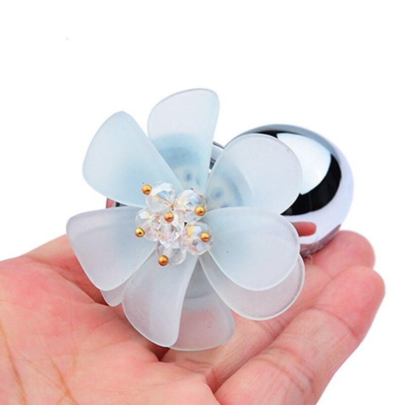 Pink Blue Flower Pretty Metal Anal Butt Plug For Women Or Men Non Vibrating Butt Plugs