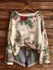 Women's Christmas Pine Branch Berry Print Knitted Sweater Halloween Christmas Atmosphere Daily Wear