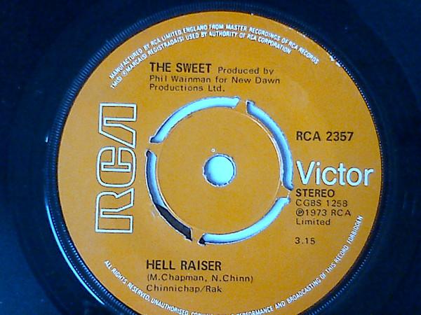 

7inch Record SWEET - Hell Raiser RCA2357 RCA Victor 1973 UK Rock Used