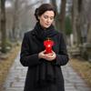 Plastic Battery Operated Cross Shaped Religious Candle Lamp for Church and Cemetery Decoration