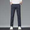 Men's Khaki Elastic Straight Cotton Casual Pants - 2024 Autumn Collection