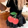 Kawaii Fashion Cherry Shape Clutch Bag Ladies Small Capacity Waterproof Red Fruit Crossbody Bags For Women Creative PU Shoulder Pouch Purse