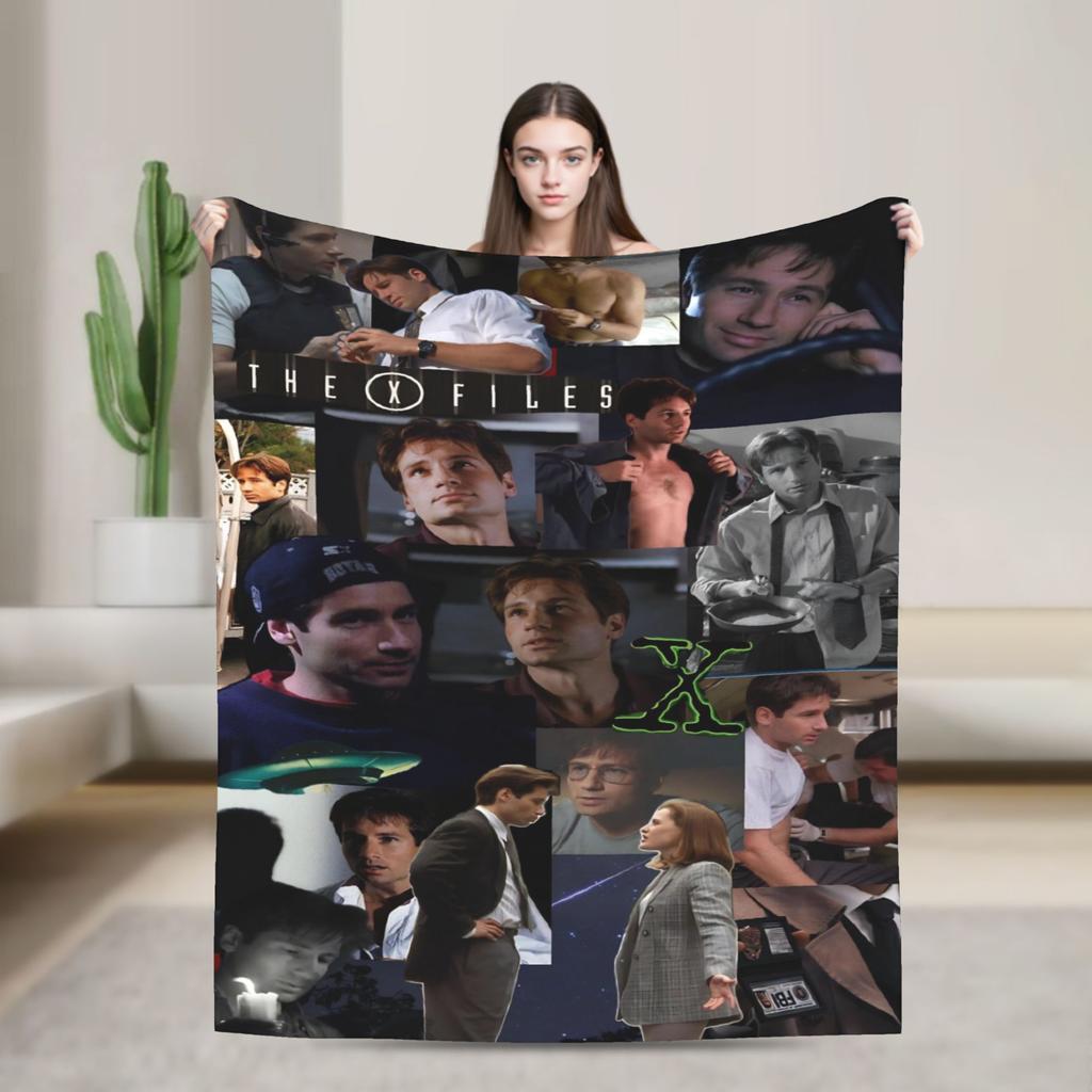 Manta de Franela de la Película Expediente X Fox Mulder Dana Scully y John Doggett Walter Skinner Ropa de Cama Mantas para Colcha Funda de Sofá
